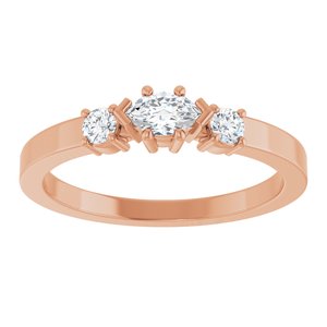 10K Rose Gold 5x3 mm Marquise Ring Mounting – image 5