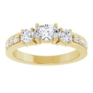 10K Yellow Gold 6x4 mm Oval Ring Mounting – image 5