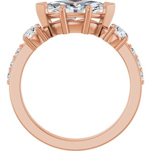 14K Rose Gold 10.5x5.5 mm Marquise Ring Mounting – image 3