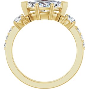 14K Yellow Gold 10.5x5.5 mm Marquise Ring Mounting – image 3