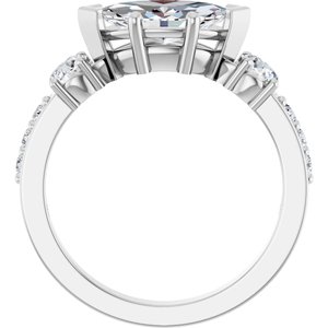 Platinum 10.5x5.5 mm Marquise Ring Mounting – image 3