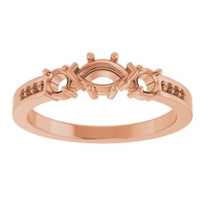 10K Rose Gold 6x3.5 mm Marquise Ring Mounting – image 6