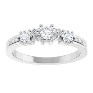Platinum 6x3.5 mm Marquise Ring Mounting – image 5