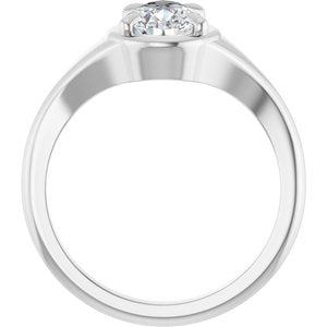 18K White Gold 9x6 mm Pear Ring Mounting – image 3
