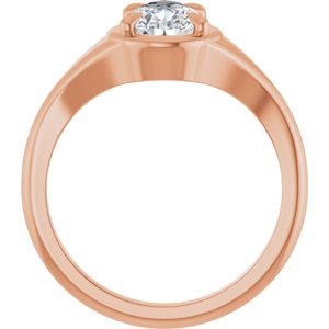 14K Rose Gold 9x6 mm Pear Ring Mounting – image 3