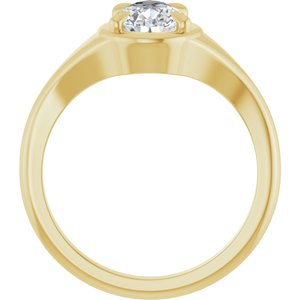 14K Yellow Gold 9x6 mm Pear Ring Mounting – image 3
