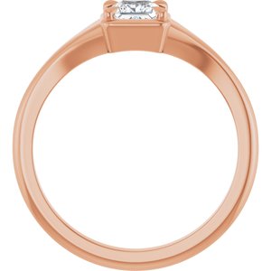 10K Rose Gold 4x4 mm Square Ring Mounting – image 3
