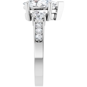 14K White Gold 10.5x5.5 mm Pear Ring Mounting – image 7