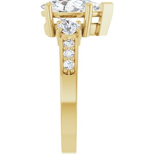10K Yellow Gold 10.5x5.5 mm Pear Ring Mounting – image 7
