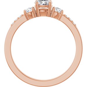 10K Rose Gold 5x3.5 mm Oval Ring Mounting – image 3