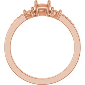 18K Rose Gold 5x3.5 mm Oval Ring Mounting – image 4