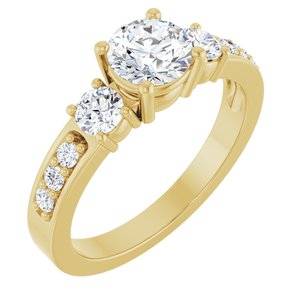 18K Yellow Gold 5.8 mm Round Ring Mounting