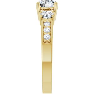 18K Yellow Gold 5.8 mm Round Ring Mounting – image 7