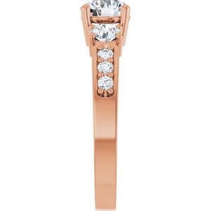 14K Rose Gold 5.8 mm Round Ring Mounting – image 7