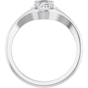 18K White Gold 8x5 mm Pear Ring Mounting – image 3