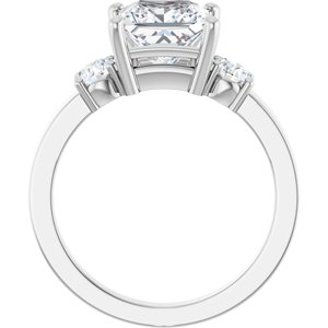 Continuum Sterling Silver 7x7 mm Square Ring Mounting – image 3