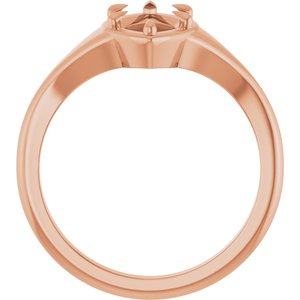 10K Rose Gold 11x5.5 mm Marquise Ring Mounting – image 4