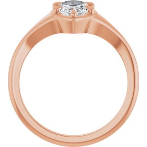 18K Rose Gold 11x5.5 mm Marquise Ring Mounting – image 3