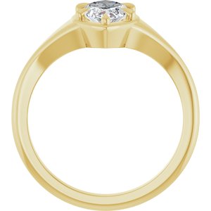 18K Yellow Gold 11x5.5 mm Marquise Ring Mounting – image 3