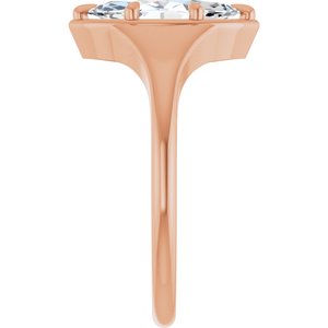 10K Rose Gold 11x5.5 mm Marquise Ring Mounting – image 7