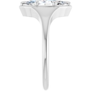 10K White Gold 11x5.5 mm Marquise Ring Mounting – image 7