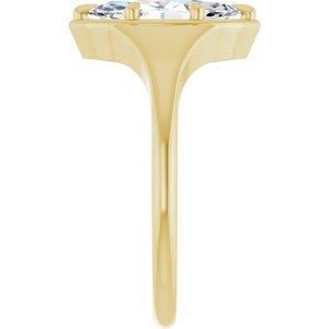 18K Yellow Gold 11x5.5 mm Marquise Ring Mounting – image 7