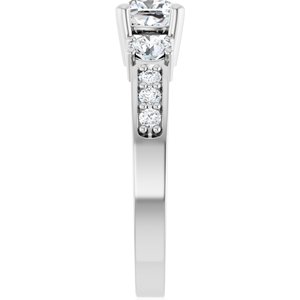 18K White Gold 5x5 mm Cushion Ring Mounting – image 7