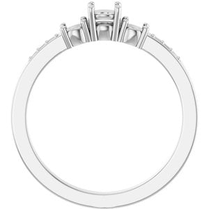 Sterling Silver 3.75 mm Round Ring Mounting – image 4