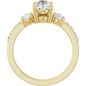 10K Yellow Gold 10.5x5.5 mm Pear Ring Mounting – image 3