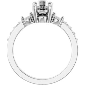 Platinum 10.5x5.5 mm Pear Ring Mounting – image 4