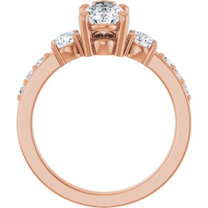 18K Rose Gold 10.5x5.5 mm Pear Ring Mounting – image 3