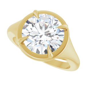 10K Yellow Gold 10 mm Round Ring Mounting – image 8