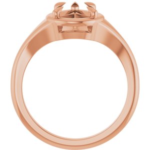 14K Rose Gold 10x7 mm Pear Ring Mounting – image 4