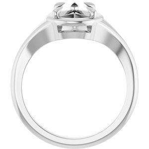 Platinum 10x7 mm Pear Ring Mounting – image 4