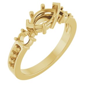 18K Yellow Gold 8.5x4.5 mm Marquise Ring Mounting – image 2