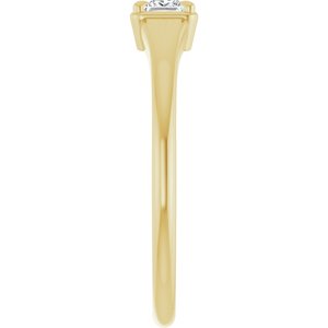 10K Yellow Gold 3x3 mm Square Ring Mounting – image 7