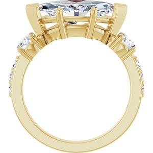 10K Yellow Gold 14x7 mm Marquise Ring Mounting – image 3