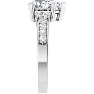 10K White Gold 9x6 mm Pear Ring Mounting – image 7
