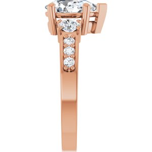 18K Rose Gold 9x6 mm Pear Ring Mounting – image 7