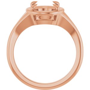 10K Rose Gold 10x8 mm Oval Ring Mounting – image 4