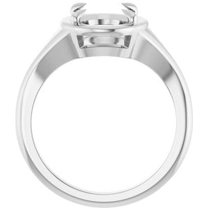 Sterling Silver 10x8 mm Oval Ring Mounting – image 4