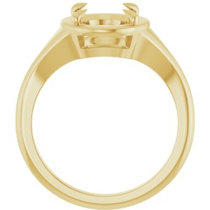 18K Yellow Gold 10x8 mm Oval Ring Mounting – image 4