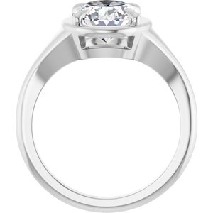 Sterling Silver 10x8 mm Oval Ring Mounting – image 3