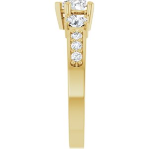 10K Yellow Gold 5x5 mm Heart Ring Mounting – image 7