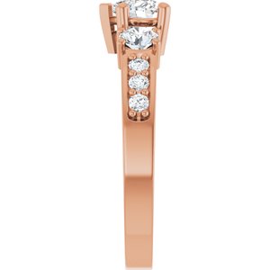 18K Rose Gold 5x5 mm Heart Ring Mounting – image 7