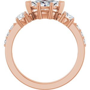 10K Rose Gold 8.5x4.5 mm Marquise Ring Mounting – image 3