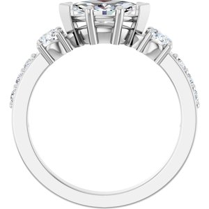 14K X1 White Gold 8.5x4.5 mm Marquise Ring Mounting – image 3