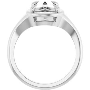 18K White Gold 12x8 mm Pear Ring Mounting – image 4