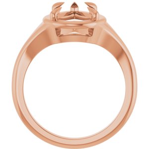 18K Rose Gold 12x8 mm Pear Ring Mounting – image 4