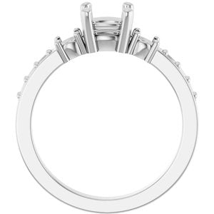 Sterling Silver 5.5x5.5 mm Cushion Ring Mounting – image 4